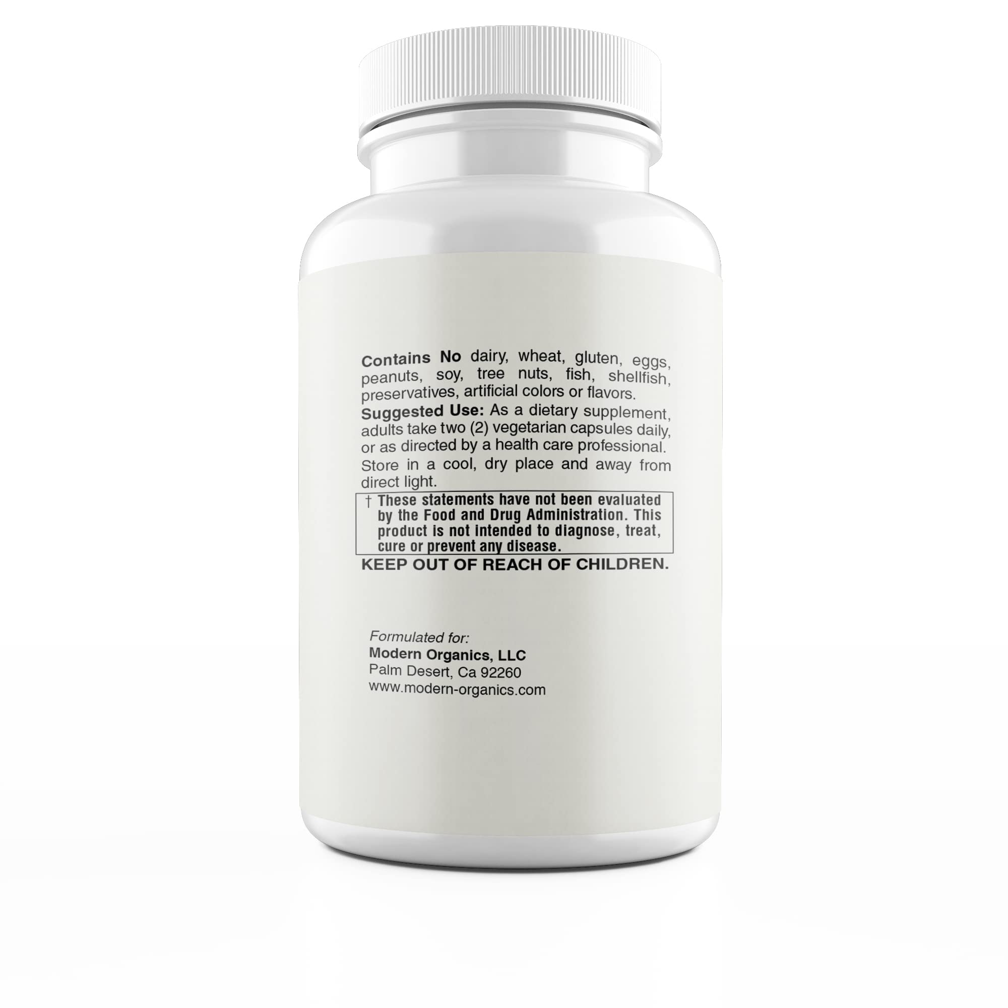 Modern Organics Vitamin C | 500mg Whole Food Vitamin C from Acerola Cherry Extract with Citrus Bioflavonoid Complex | 23 Organic Fruits & Vegetables Blend | Probiotics and Enzymes | 60 Vegan Capsules