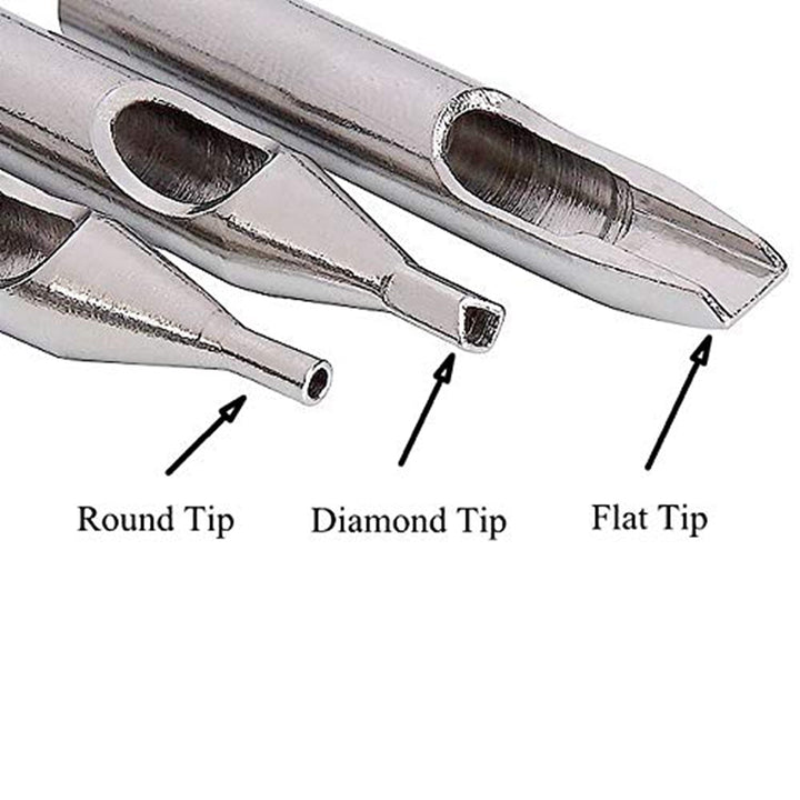 Generic Tattoo Stainless Steel Tip Kits-22pcs Tattoo Tips Set Round Diamond Magnum DT RT FT Stainless Steel Tattoo Tip Tube Assorted for Tattoo Machine Gun Ink Grip Needles Supplies