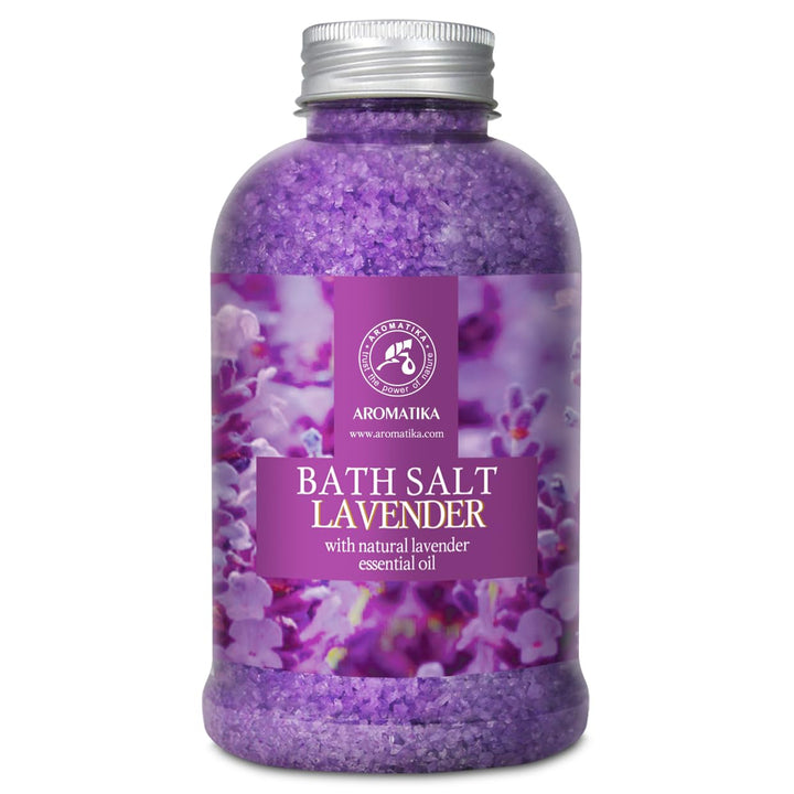 Lavender Bath Salt With Natural Essential Oil 21.16 Oz - Lavanda Salt 600g - Aromatherapy Salts for Relaxation