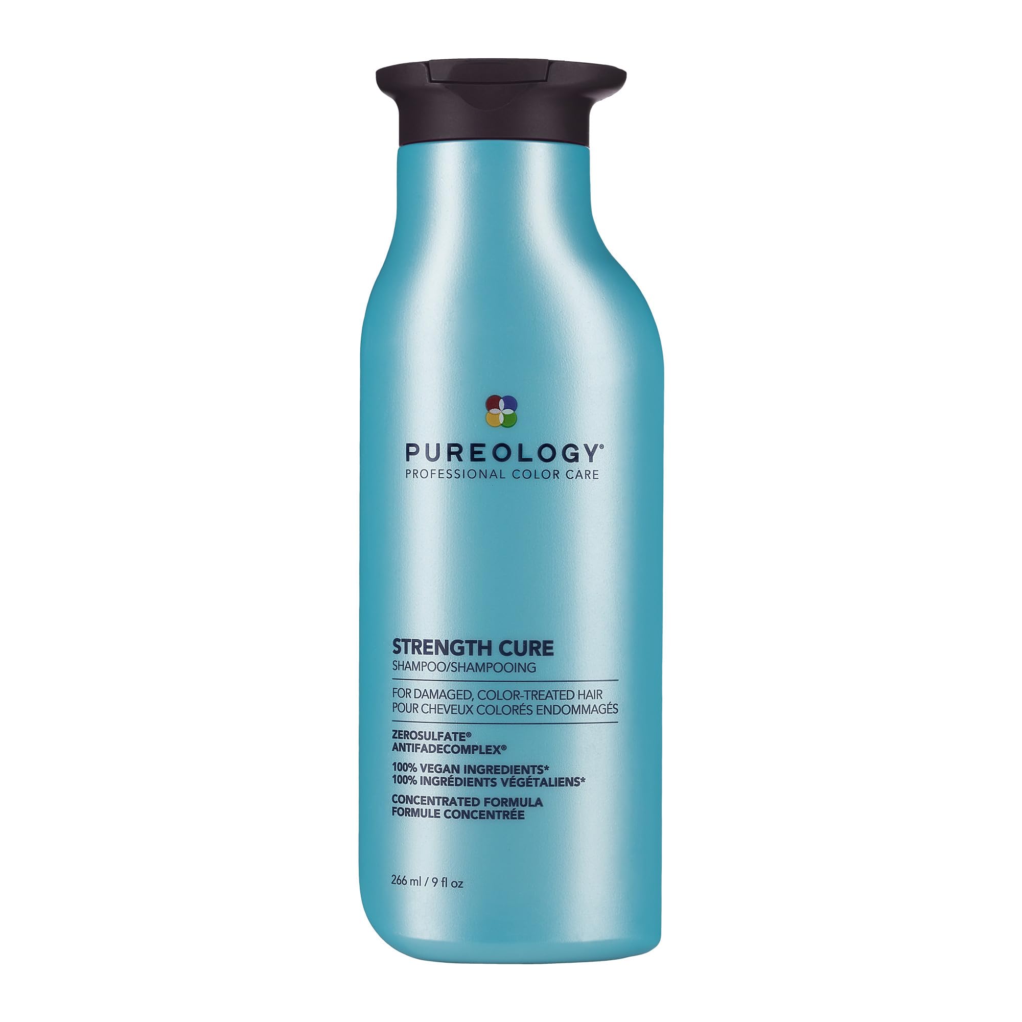Pureology Strength Cure Shampoo | For Damaged, Color-Treated Hair | Fortifies & Strengthens Hair | Sulfate-Free | Vegan | Updated Packaging | 9 Fl. Oz