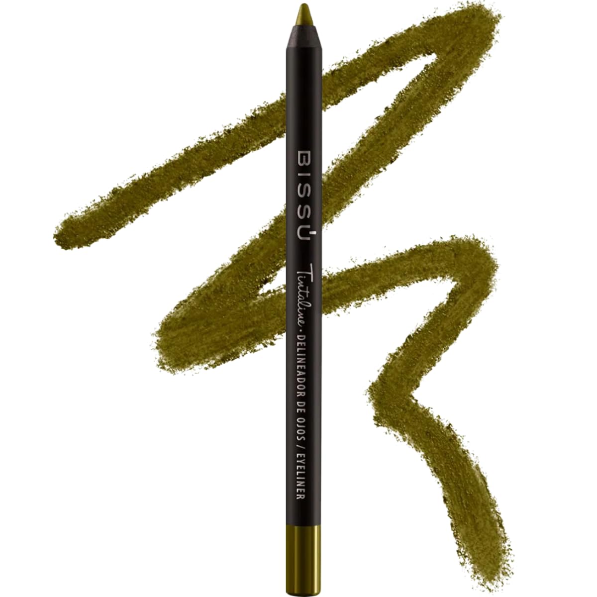 Bissú Tintaline Eyeliner - 25 Vivid Colors, High-Coverage, Long-Lasting & Smudge-Proof (Olive)