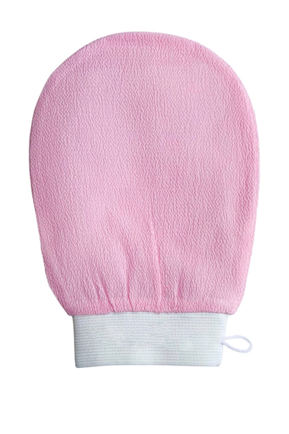 DEWYGLO Dewyglo Exfoliating Glove (Pink),Made with 100percent Viscose,a Biodegradable Fibre Exfoliating Body Glove is Reusable,Gentle and Suitable for Sensitive Skin