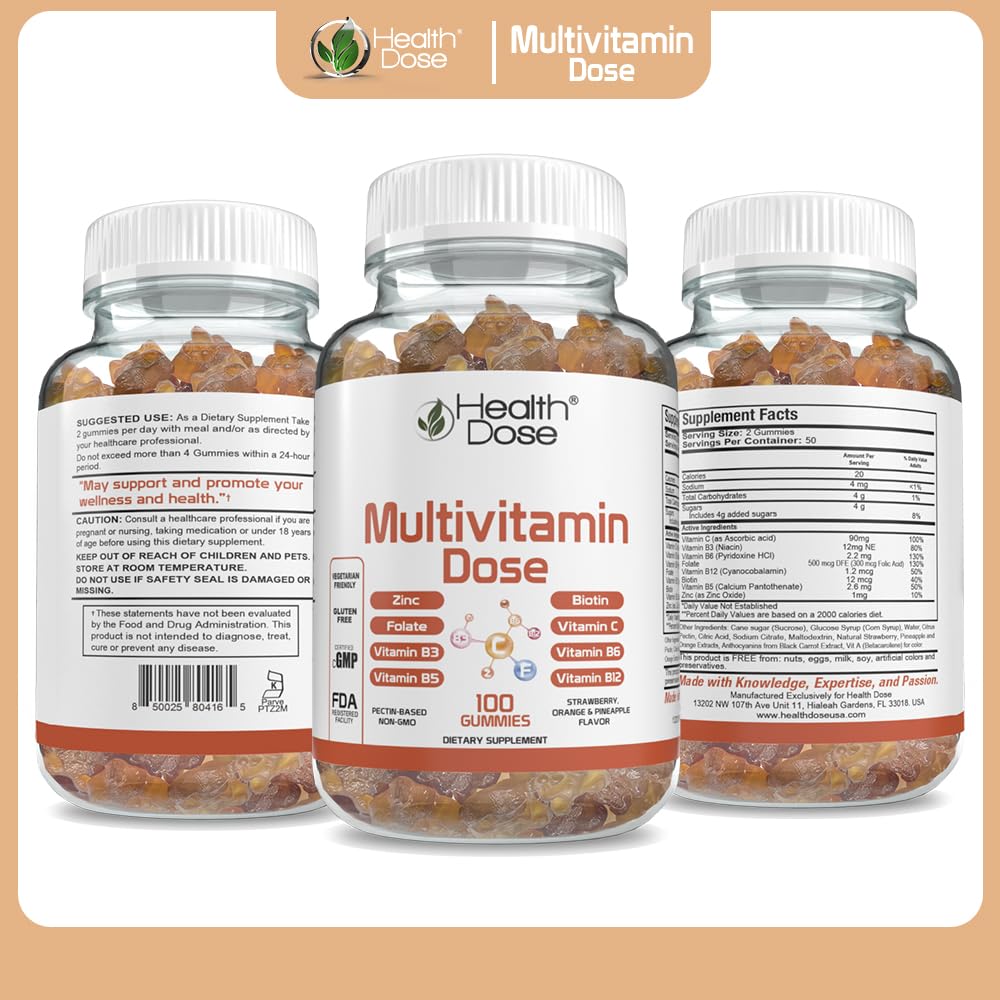 Health Dose Multivitamin Dose Adults 100 Gummies