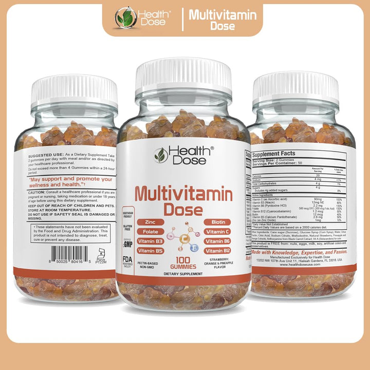 Health Dose Multivitamin Dose Adults 100 Gummies