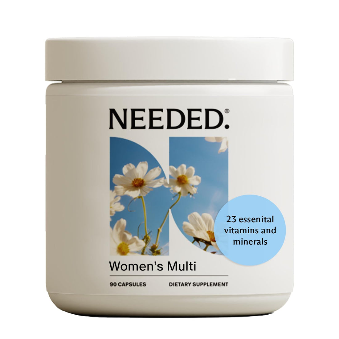 Needed. Multivitamin for Women with 23 Vitamins, Minerals and Antioxidants - Daily Womens Multivitamin - Vitamin B12, B6, D3, Choline, Calcium, Biotin, Magnesium, Folate and More (90 Count)