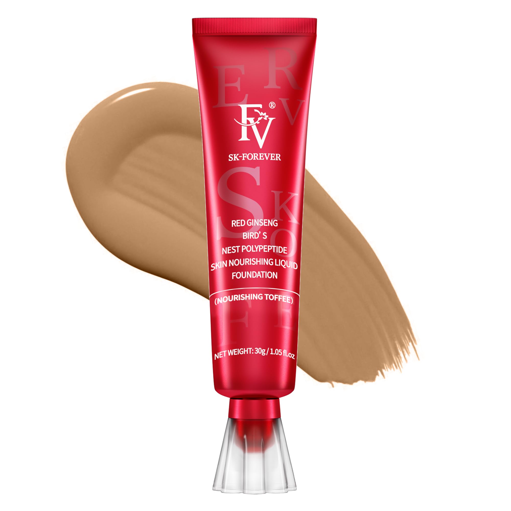 FV Dewy Foundation, Hydrating Formula & Medium Coverage, Waterproof, Long Lasting, Lightweight Liquid Foundation, Ideal For Dry/Combination Skin, 30g, Nourishing Toffee