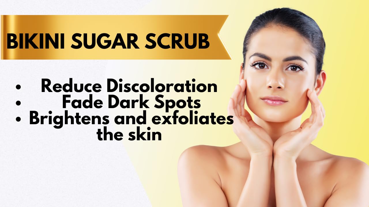 Bikini Area Exfoliator Exfoliating Body Scrub, Brightening Body Exfoliator Exfoliating Scrub, Bump Eraser KP Body Exfoliant Shower Scrub Ingrown Hair Treatment Razor Bump Treatment Body Scrubs 8 OZ