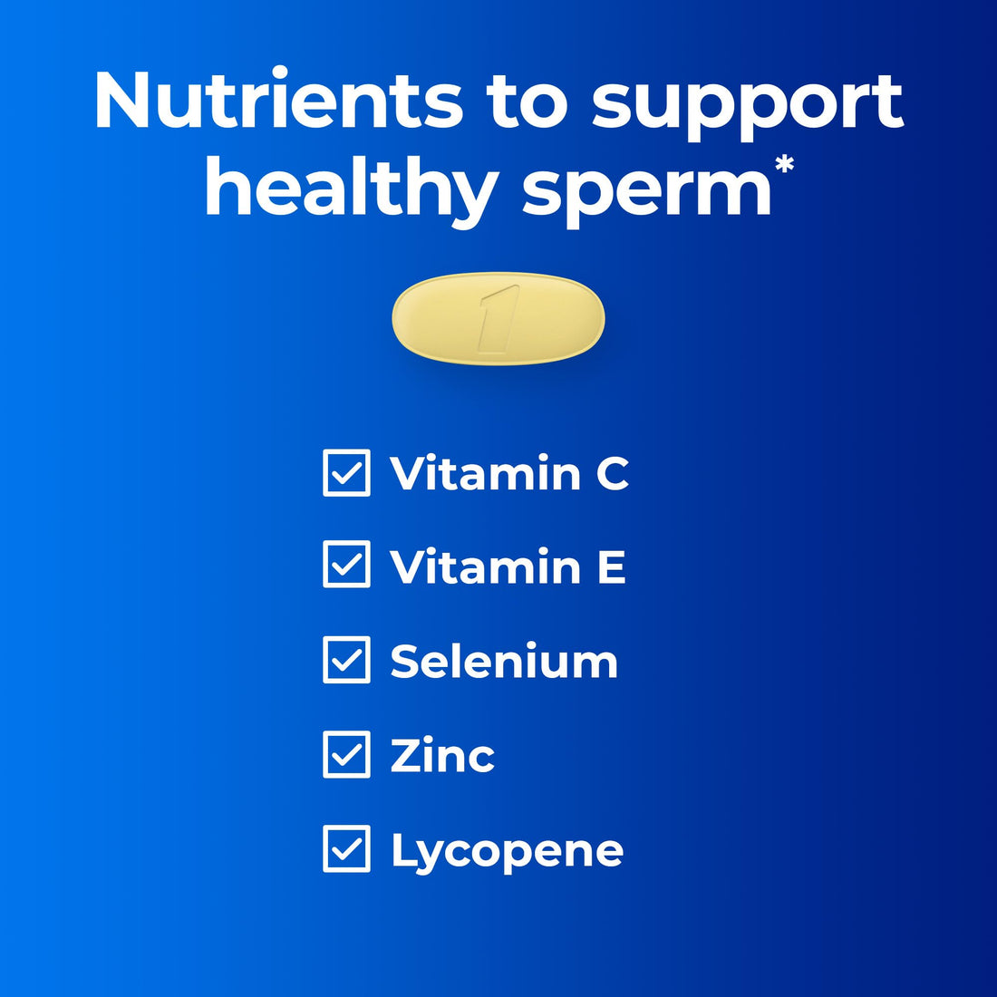 One A Day Men's Pre-Conception Health Multivitamin to Support Healthy Sperm, Supplement for Men with Vitamin C, Vitamin E, Selenium, Zinc, and Lycopene, 30 Count