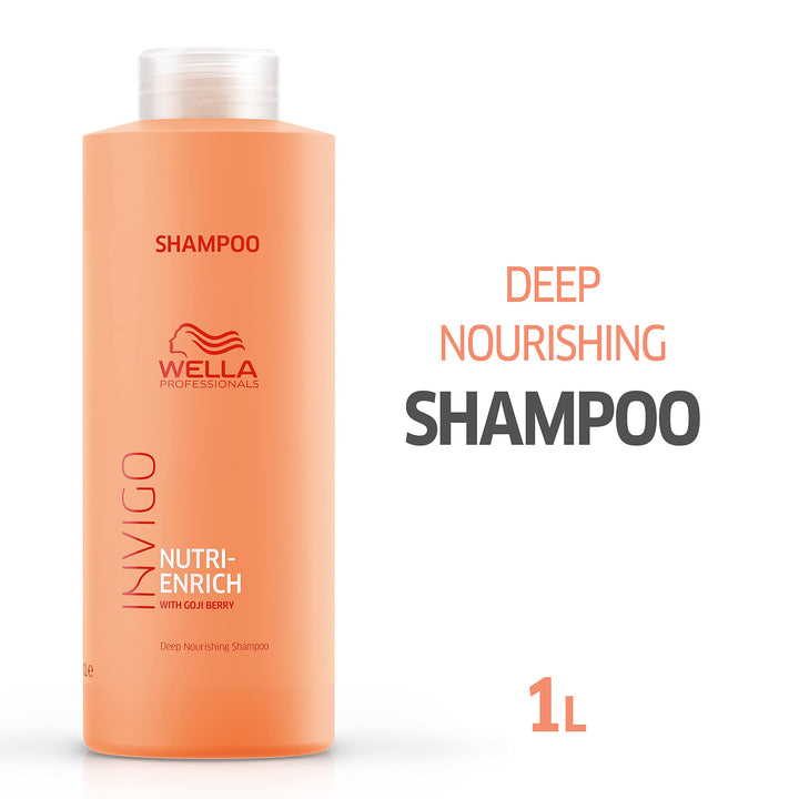 Wella Professionals Invigo Nutri-Enrich Shampoo| Professional Deep Nourishing Shampoo For Dry & Damaged Hair| 33.8 Fl Oz