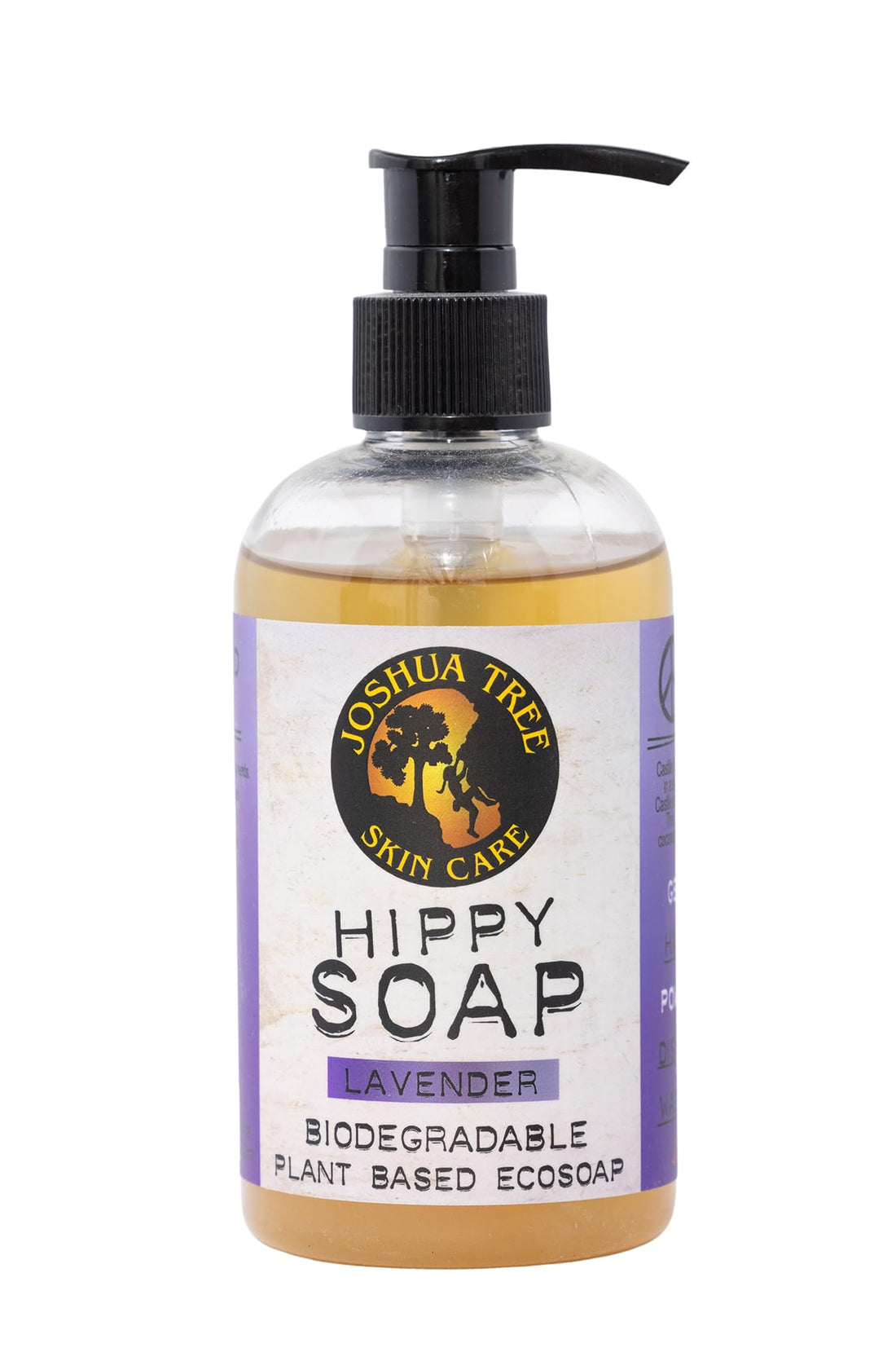 Joshua Tree Skin Care 8 oz. Organic Hippy Soap - Biodegradable Plant Based Eco Soap (Lavender)