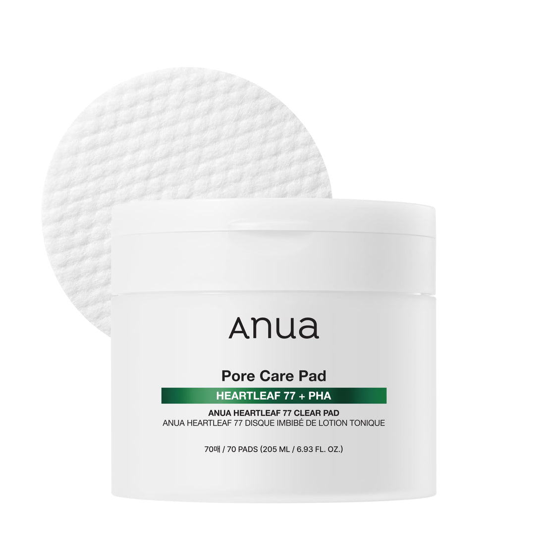 ANUA Heartleaf 77 Toner Pad 70 Sheets, PHA Dead Skin Care Low pH Daily Toner Pad exfoliating