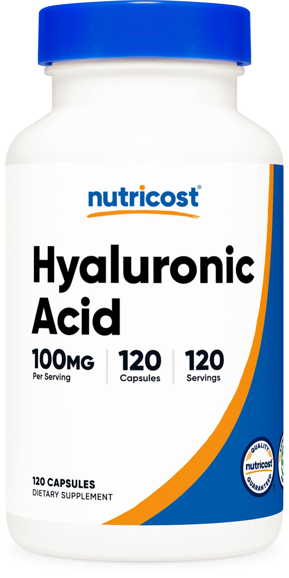Nutricost Hyaluronic Acid Capsules 100mg,120 Vegetarian Capsules - Gluten Free, Non-GMO