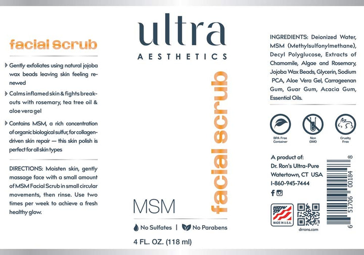Ultra Botanical - MSM Facial Scrub - 4oz by Ultra Botanicals