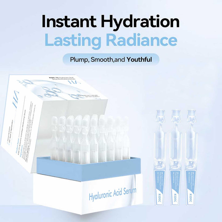 3% Hyaluronic Acid Serum, 30Pcs Hyaluronic Acid Tubes Ultra-Hydrating Vials, Ordinary Single-Use Hyaluronic Acid Tubes Vials, Nature Perfection Deep Hydration Moisturizing Face Skin Care