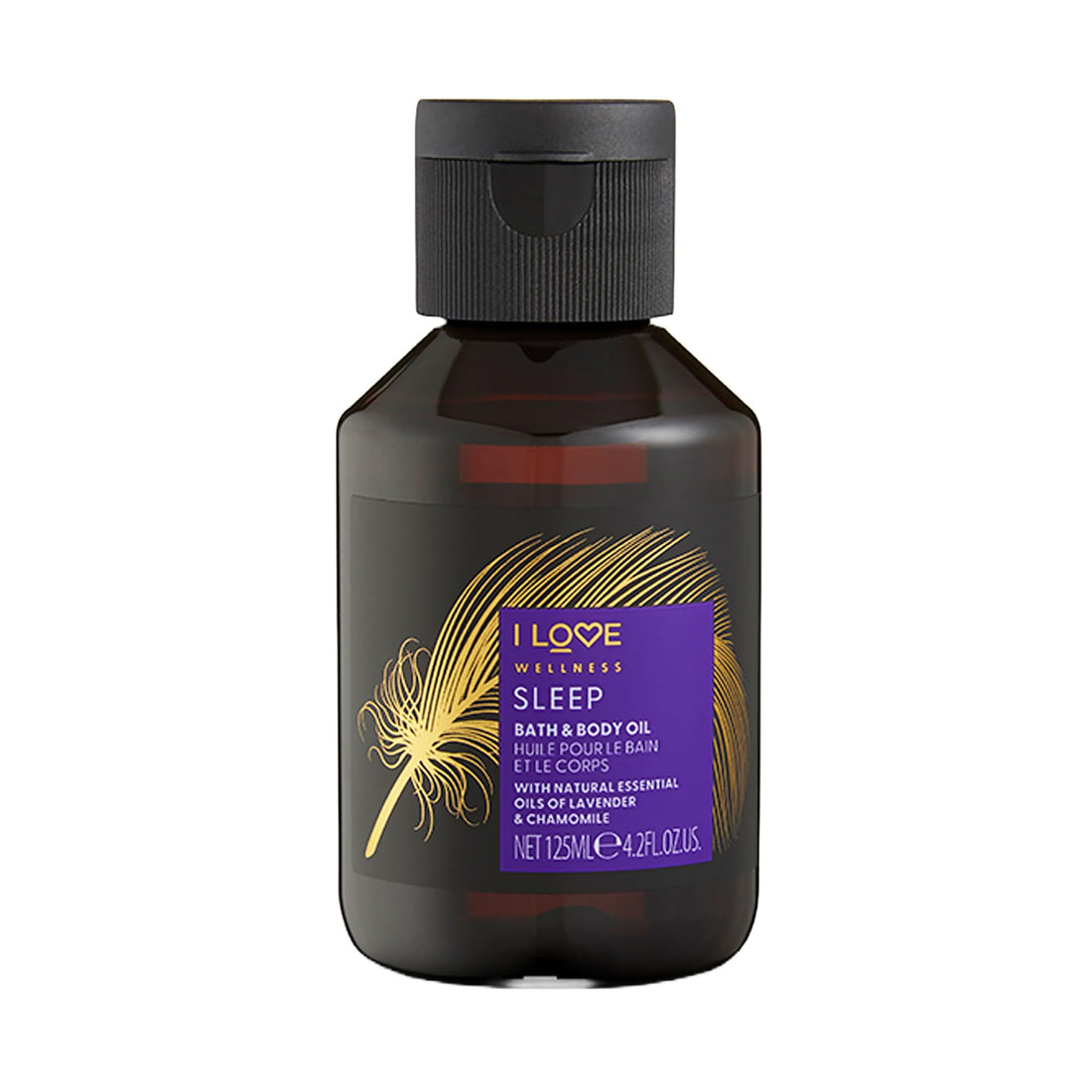 I LOVE Wellness Sleep Bath and Body Oil - Body Oil and Bath Oil for Dry Skin - Essential Oils for Sleep - Calm Lavender and Chamomile Blend - 4.2 oz
