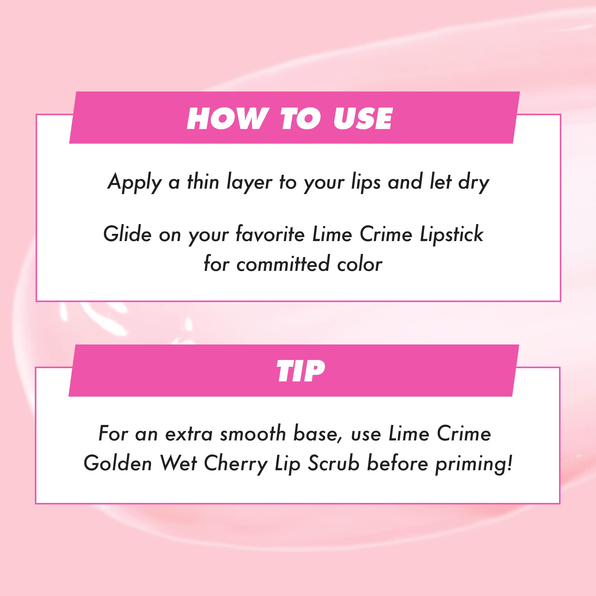 Lime Crime Ghost Veil Lip Primer, Translucent Sheer Pink - Extends the Life of Lipstick & Gloss - Prevents Feathering, Fading & Flaking - Violet & Rose Scent - Vegan, Cruelty Free - 0.12 oz