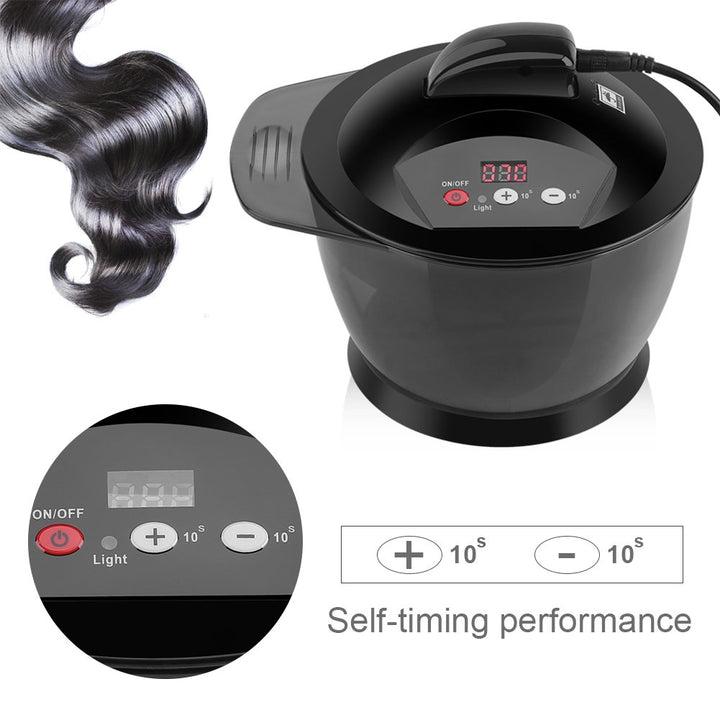 ZJchao Electric Hair Cream Mixer, Hair Salon Coloring Bowl Automatic Barber Hair Dyeing Kit DIY Tools