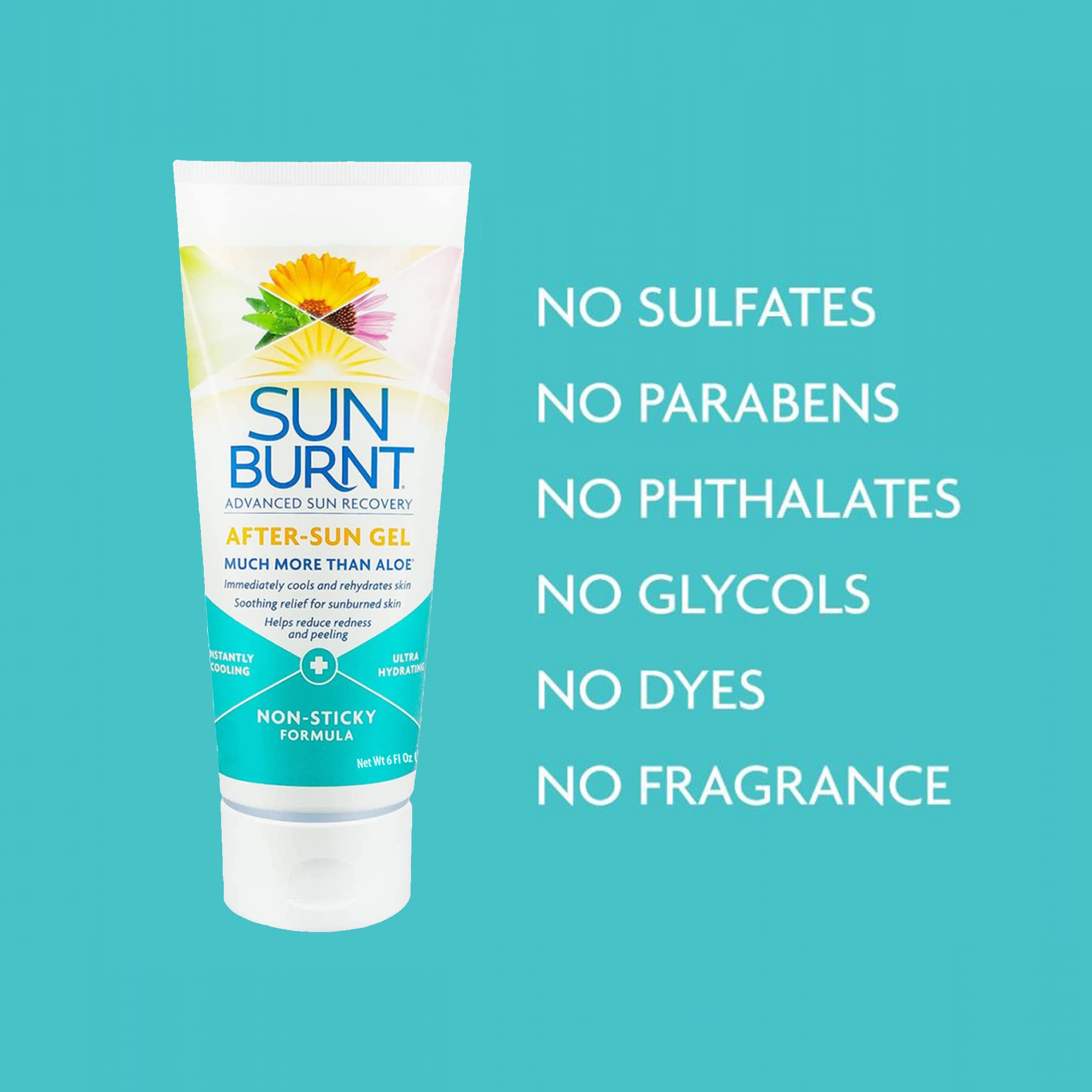 EMCW9 Ultra Hydrating Aloe Vera Gel by Sunburnt 6 Ounce,Clear,SUNB21006