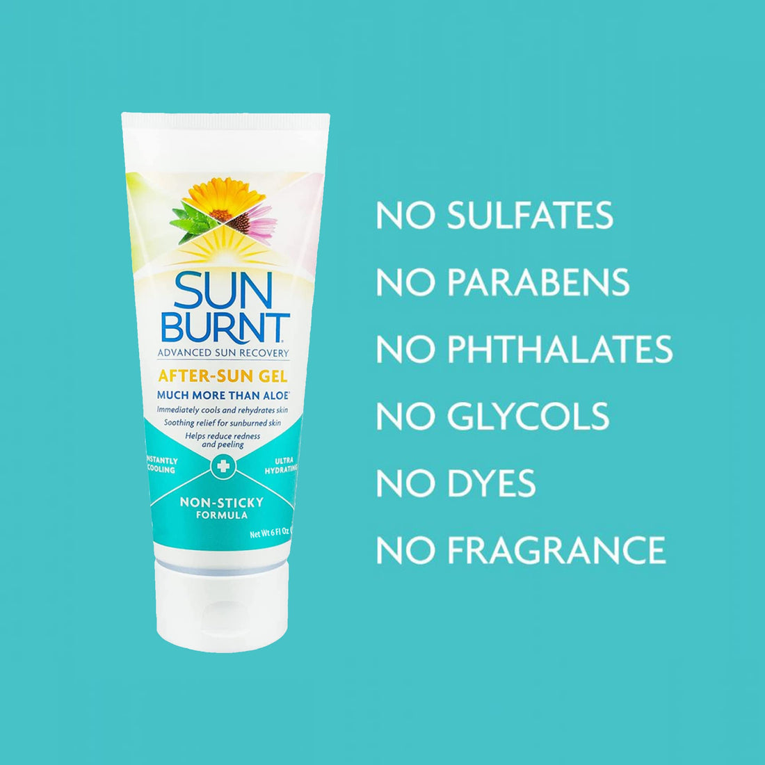 EMCW9 Ultra Hydrating Aloe Vera Gel by Sunburnt 6 Ounce,Clear,SUNB21006