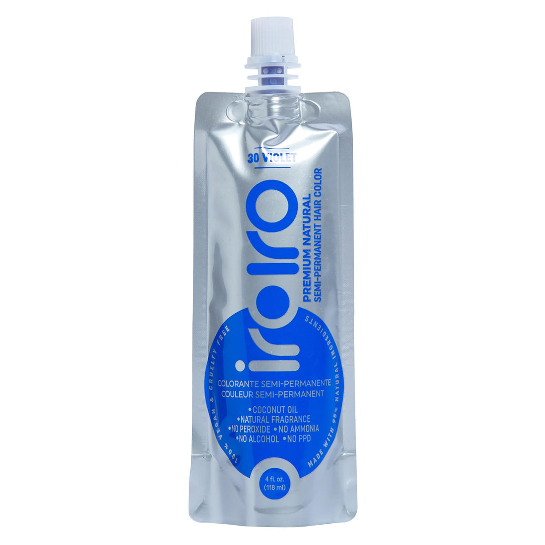 IROIRO Premium Natural Semi-Permanent Hair Color 30 Iro Violet (4oz) by Iroiro
