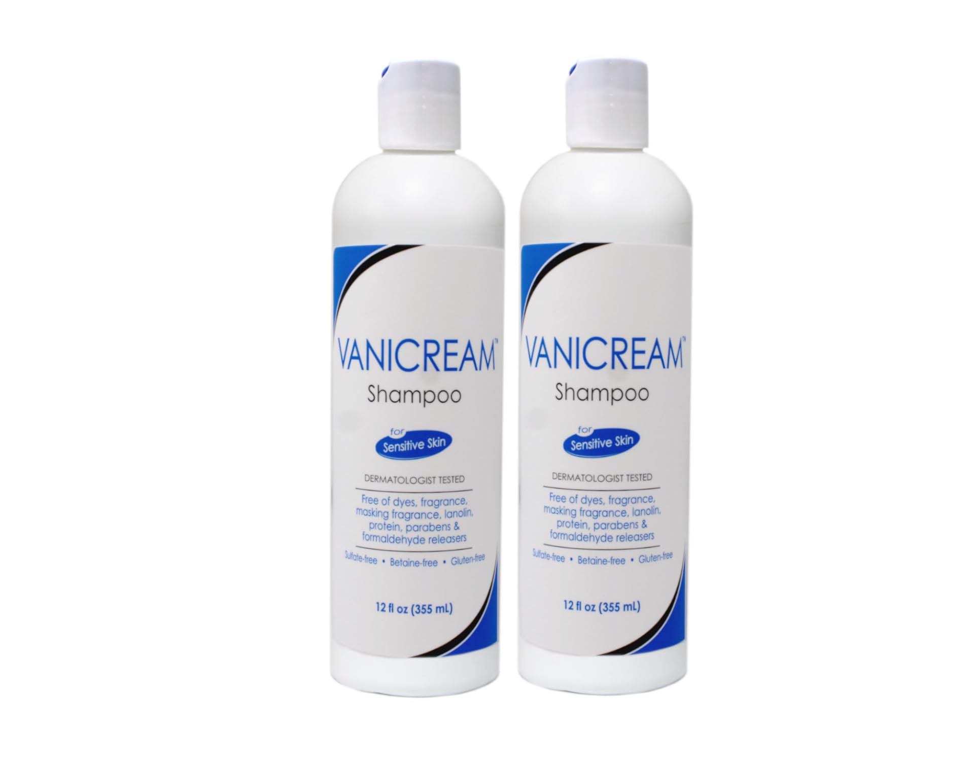 Vanicream Shampoo and Conditioner Set For Sensitive Skin - Dermatologist Tested - Set of 4 (2 Each) (12 Oz)