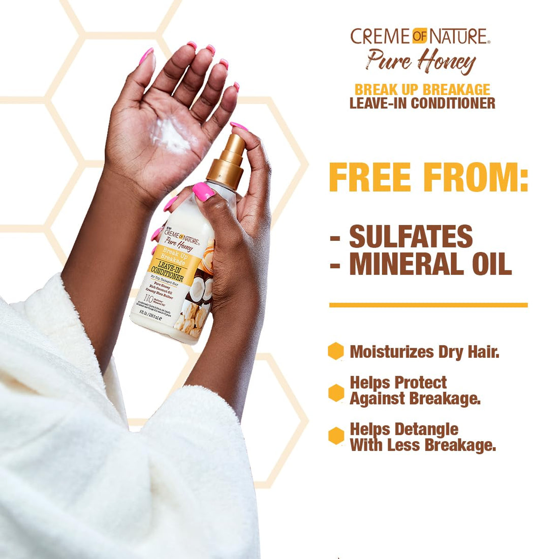 Creme Of Nature Pure Honey Leave-In Conditioner 8 Ounce Pump (236ml)