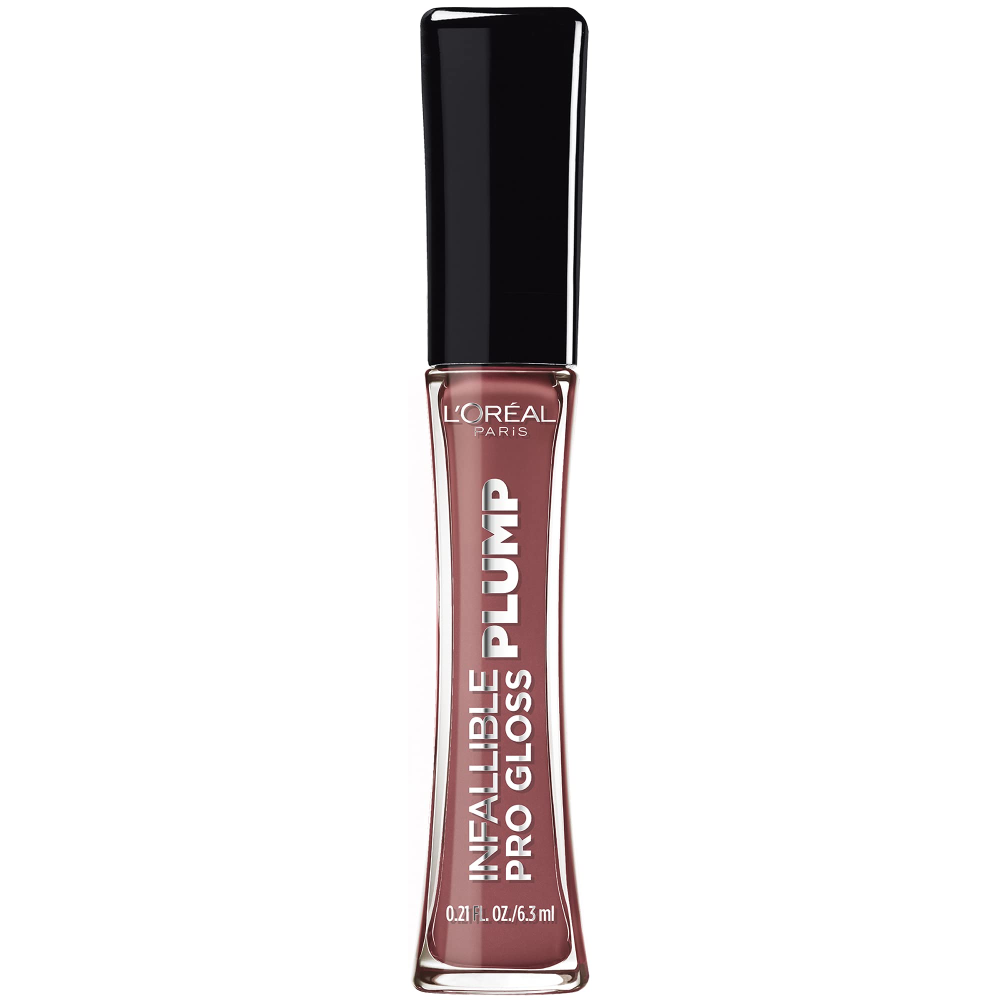 L'Oreal Paris Infallible Pro Gloss Plump Lip Gloss with Hyaluronic Acid, Long Lasting Plumping Shine, Lips Look Instantly Fuller and More Plump, Radiant Mauve, 0.21 fl. oz.