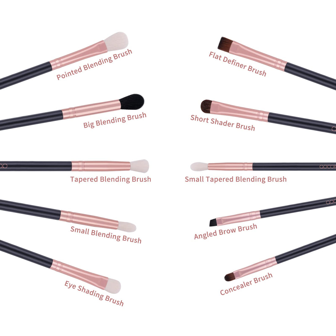 Docolor Eye Brushes Set Professional Eye Makeup Brushes Set Eyeshadow Concealer Blending Brush Tool