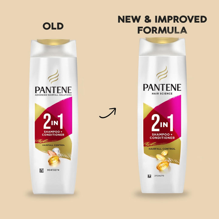 Pantene Advanced Hairfall Solution, 2in1 Anti-Hairfall Shampoo & Conditioner for Women, 340ML