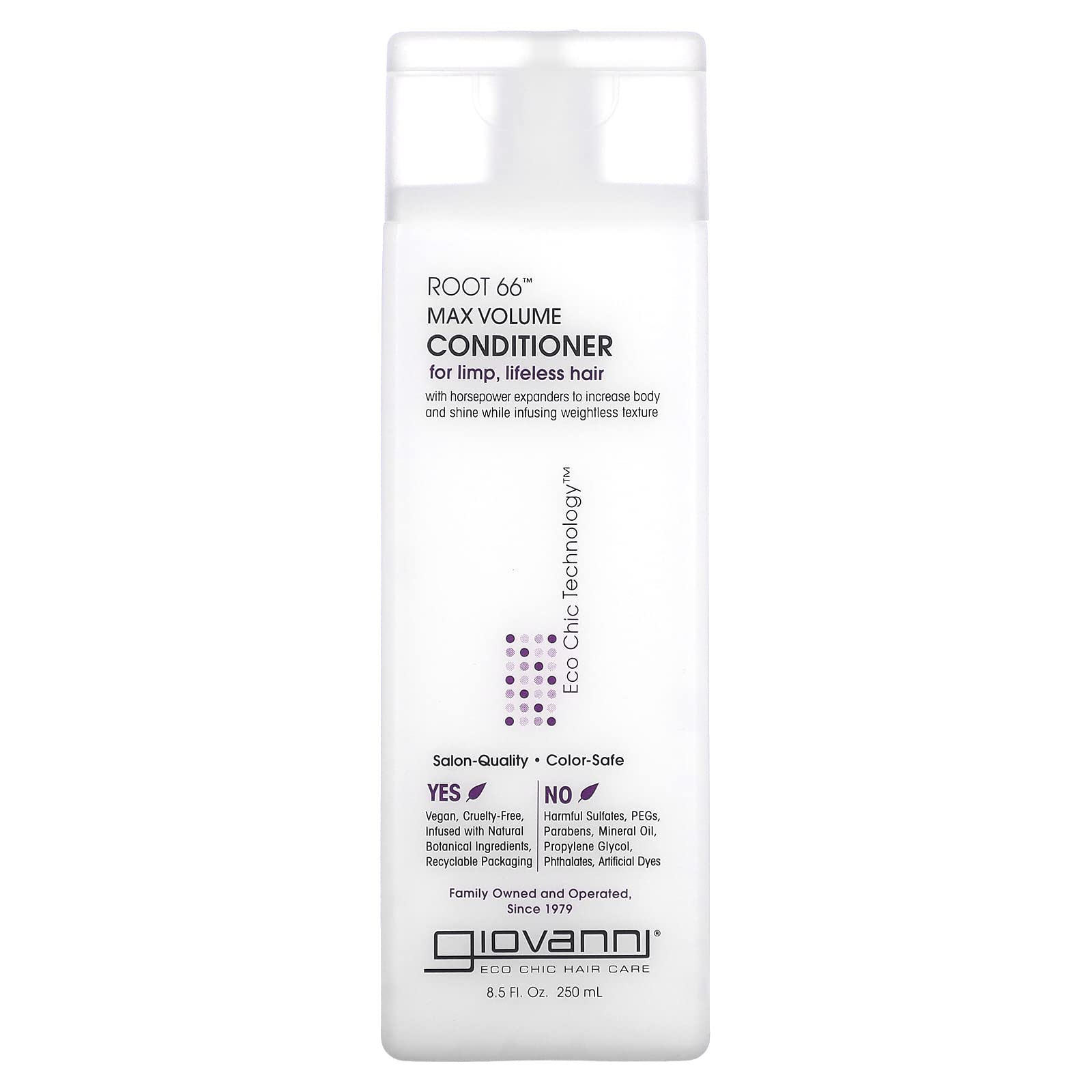Giovanni Root 66 Max Volume Conditioner - Giovanni Conditioner, Moisture Hair Conditioner for Women & Men, Moisturizing with Natural Ingredients for Damaged Hair, Sulfate Free - 24 Fl Oz (Pack of 1)