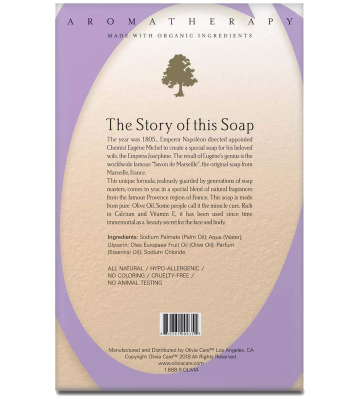 Olivia Care Hard Top Gift Box of 4 Soaps 20 Boxes, Lavender, 20 Ounce