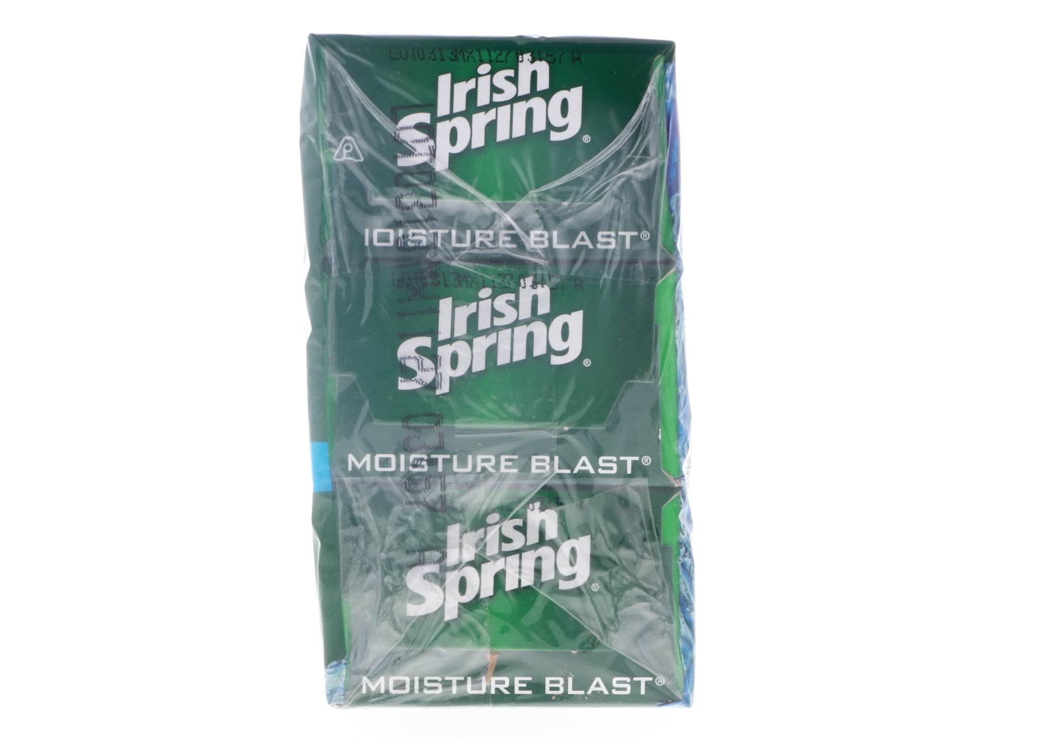 Irish Spring Moisture Blast Deodorant Bar Soap, 3.75 oz bars, 3 ea (Pack of 2)