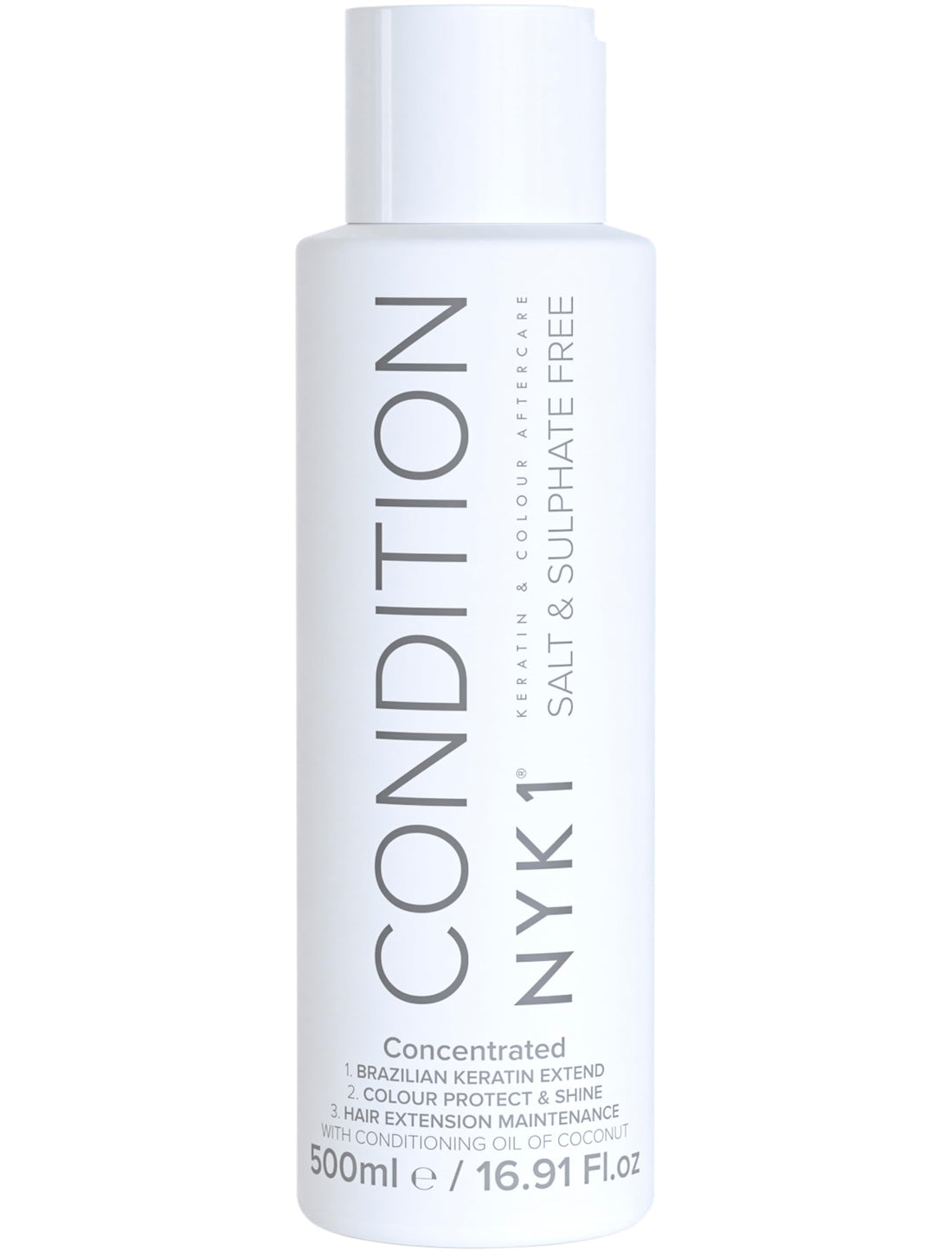 SALT SULFATE FREE CONDITIONER for Color Treated Hair (17 Fl Oz / 500ml) Best Hair Aftercare for Extensions (Unisex) Hair Color and Keratin Kit Treatment Straightening Damaged After Care Paraben Free