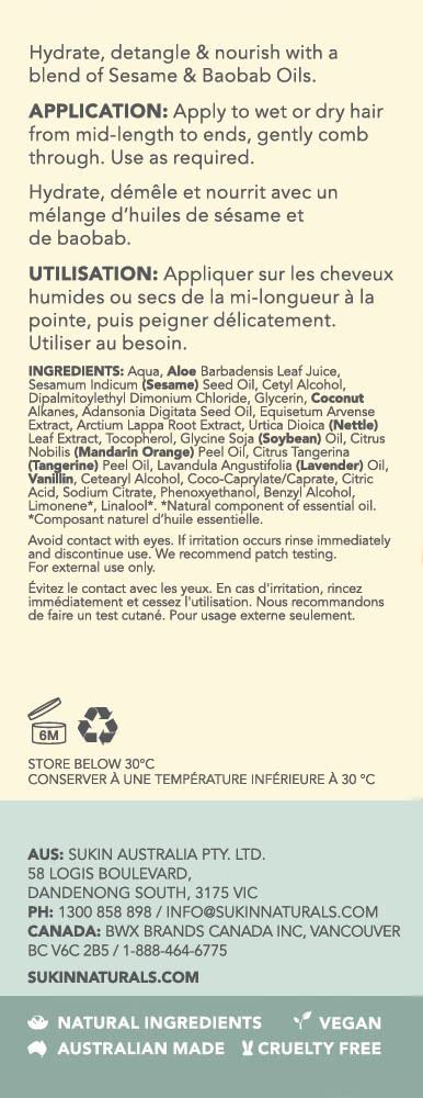 SUKIN Natural Balance Leave-in Conditioner, 250 ML