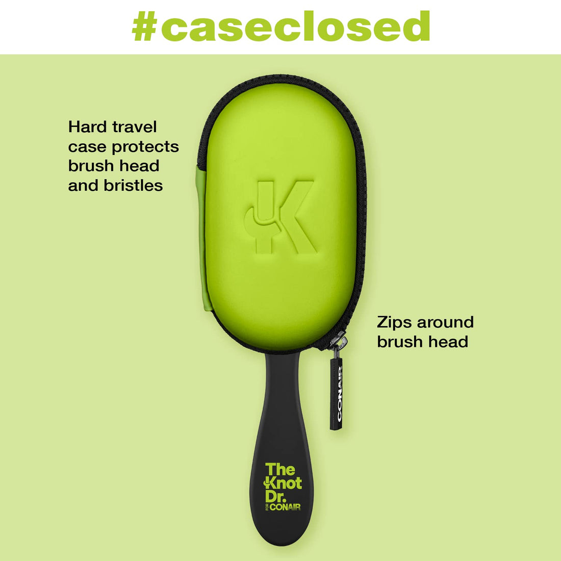 The Knot Dr. For Conair The Pro with Case Green