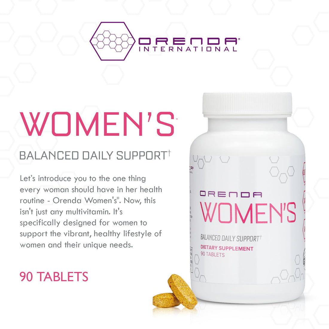 Orenda Women's Multivitamin -Blend, Dong Quai & Black Cohosh Vitamins, Minerals, Hormonal Balance, Immune and Heart Health - 90 Tablets