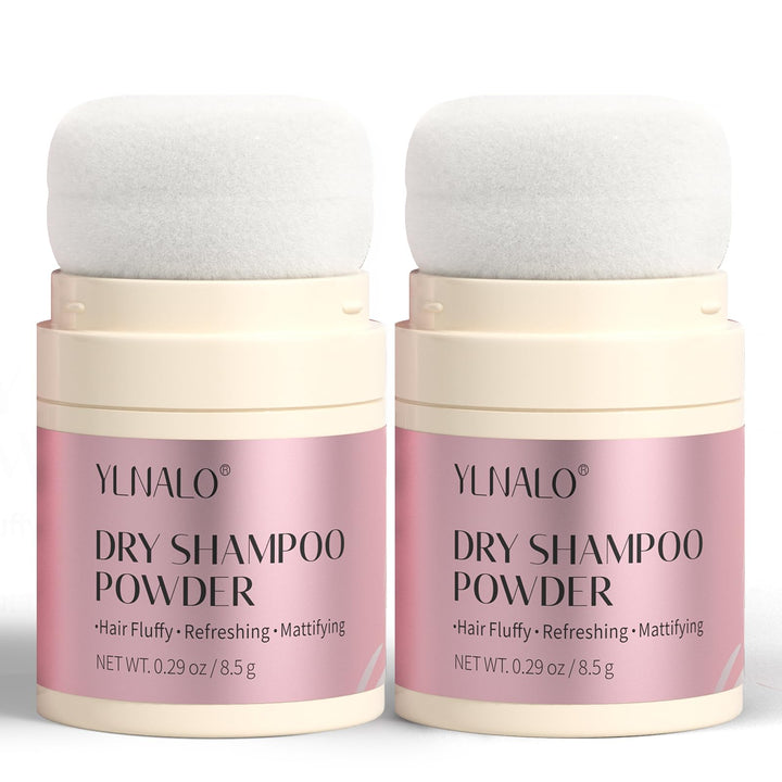 YLNALO Dry Shampoo Powder 2 Packs, Mattifying Root Fuller Looking Refreshing Hair,Non-aerosol, No White Cast, Travel Size Dry Shampoo Suitable for Women and Men,0.58Oz