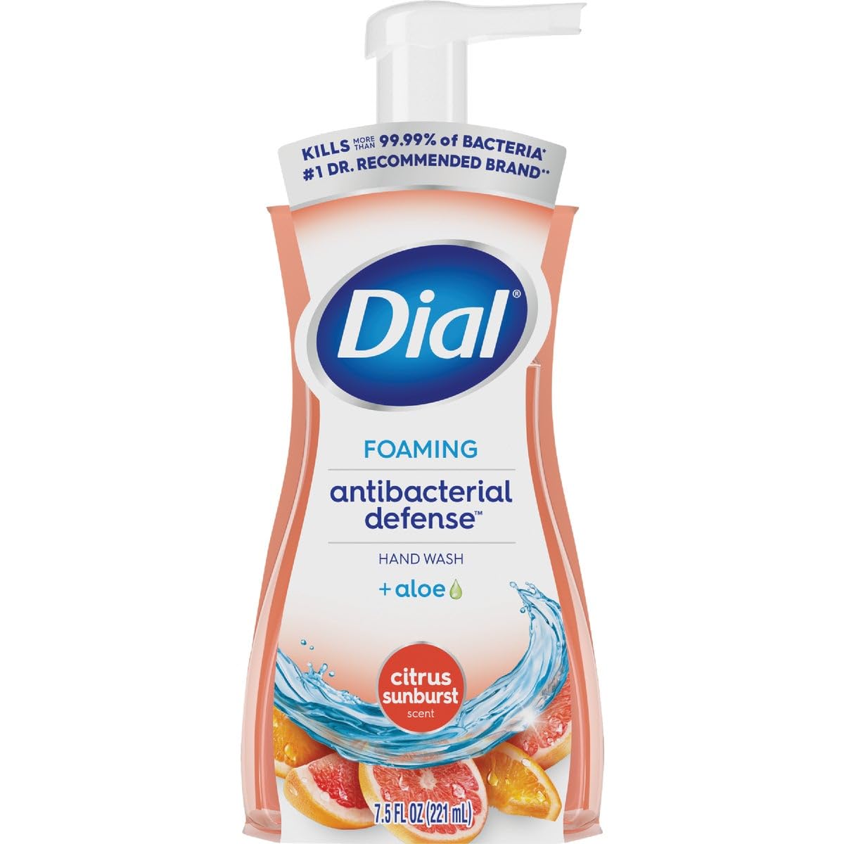 Dial Complete Anti-Bacterial Foaming Kitchen Hand Wash, Citrus Sunburst, 7.5 Ounce