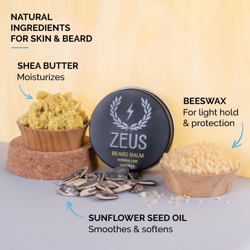 ZEUS Conditioning Beard Balm, Sandalwood, 2 Ounce