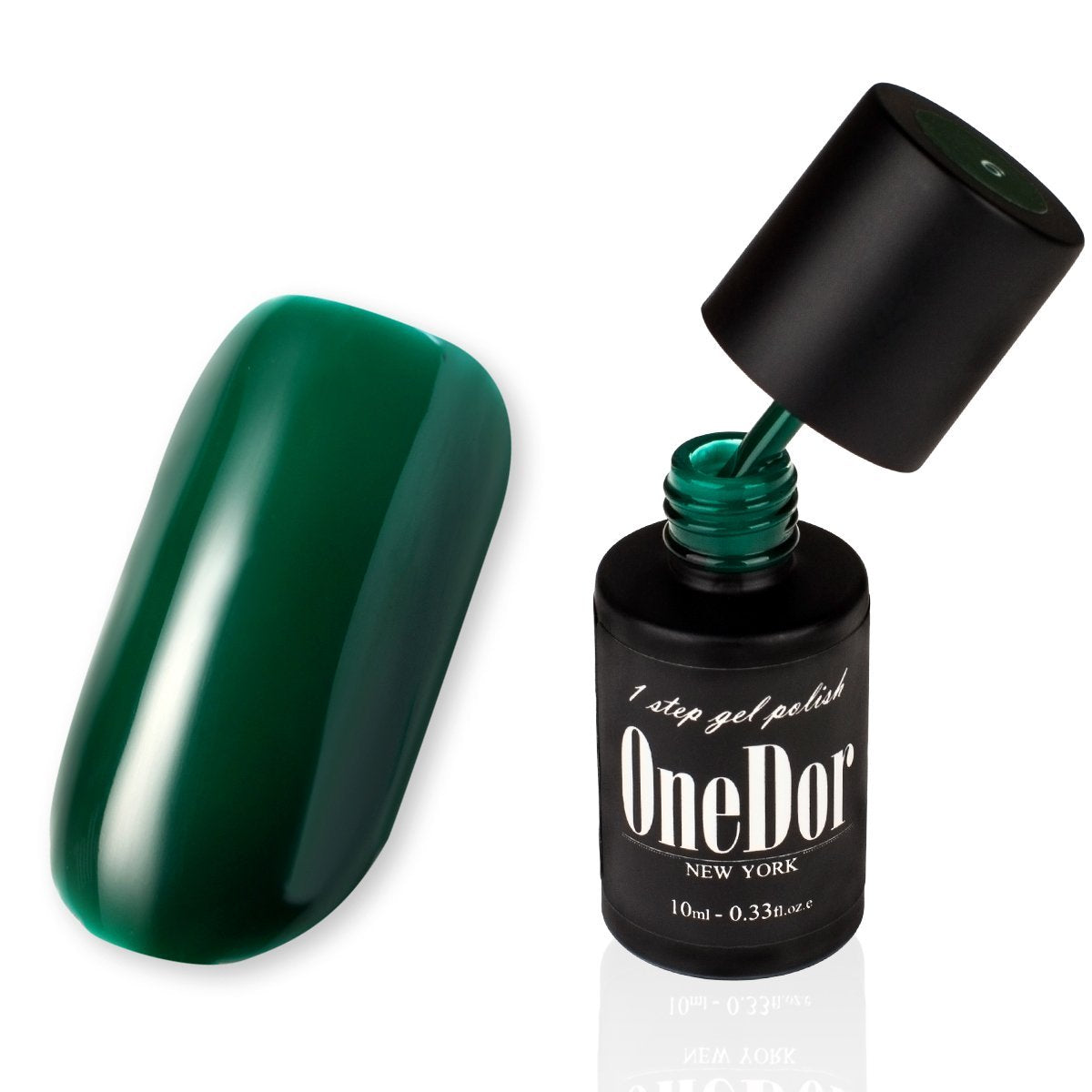 06-Dark Teal : OneDor® One Step Gel Polish UV Led Cured Required Soak Off Nail Polish No Base or Top Coat Nail Need (06-Dark Teal)
