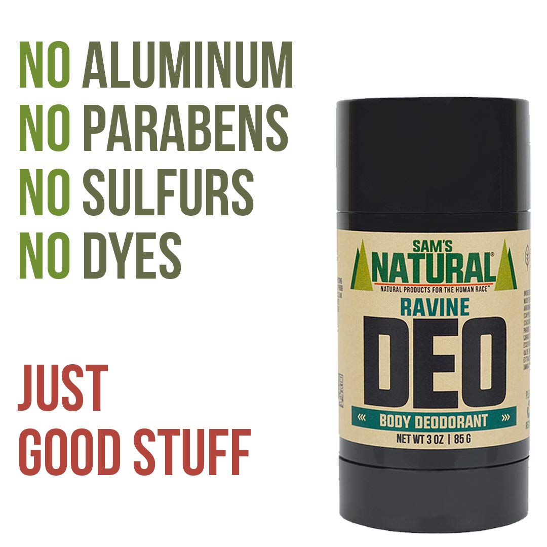 Ravine : Sam's Natural Deodorant/Deoderant - Ravine 3 oz - Natural - Vegan and Cruelty Free - America's Favorite