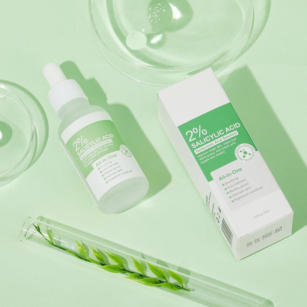 Salicylic Acid Solution (30 mL), Salicylic Acid 2% Solution, Gentle Exfoliating Serum for Smoother & Clearer Skin, Daily Use Facial Serum (1.05 fl oz)