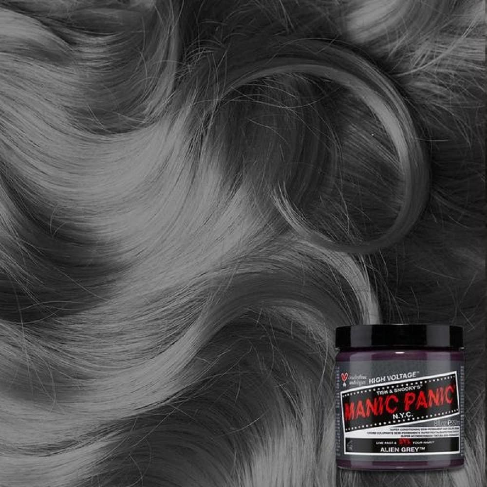 Manic Panic Cream Formula Semi Permanent Hair Color Alien Grey 4 oz