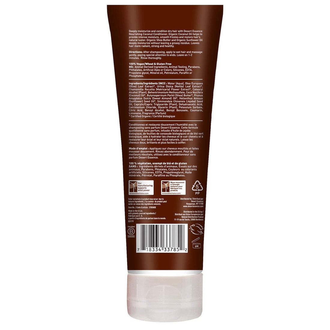 Desert Essence Coconut Shampoo & Conditioner (Bundle)