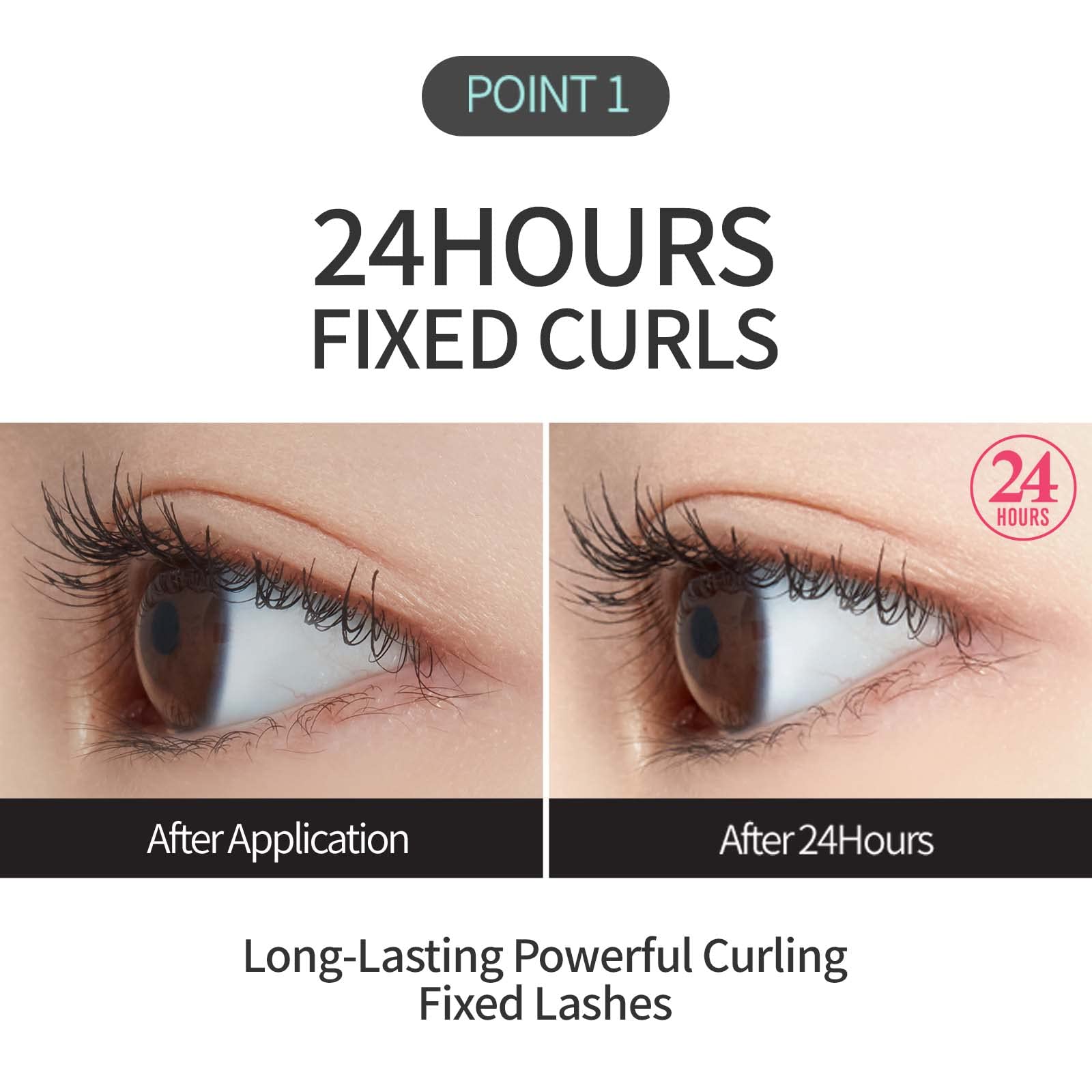 ETUDE Lash Perm Curl Fix Mascara #2 Brown | A curl fix mascara that keeps fine eyelashes powerfully curled up for 24 hours by ETUDE's own Curl 24H Technology