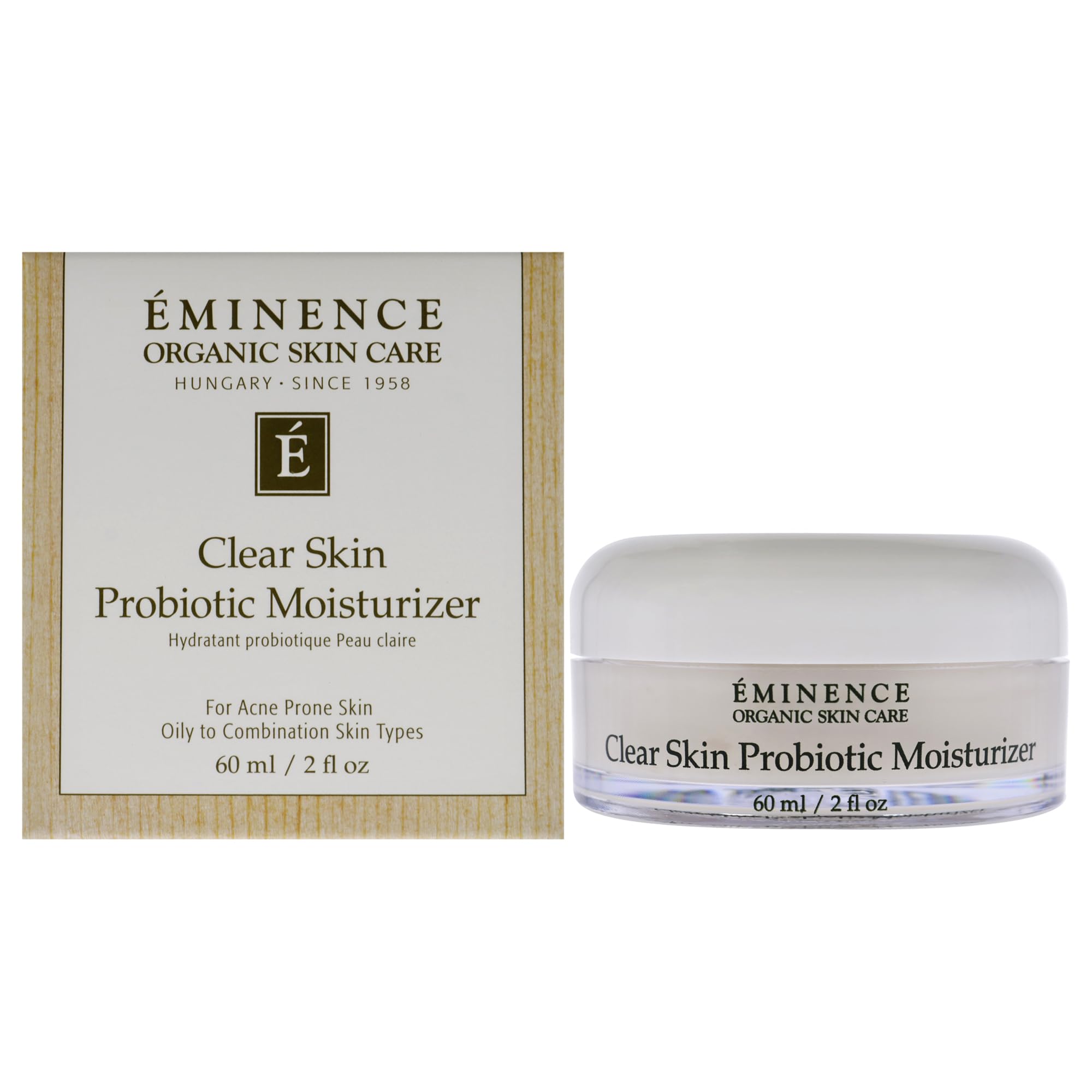 Eminence Organic Skincare Clear Skin Probiotic Moisturizer, 2 Fluid Ounce