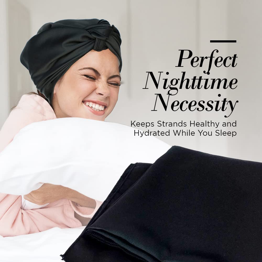 Kitsch Blush Pro Multi-Way Satin Charmeuse Square Sleep Hair Scarf Frizz-Free Nighttime Head Cap for Women