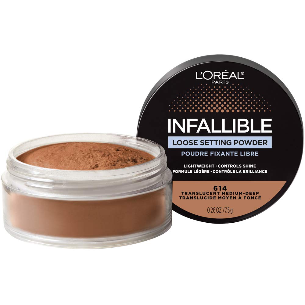 L'Oreal Paris Infallible Tinted Loose Setting Powders, Matte Finish, Lightweight, No White Cast, 2 Shades From Light To Deep, Translucent Light-medium, 0.26 Oz