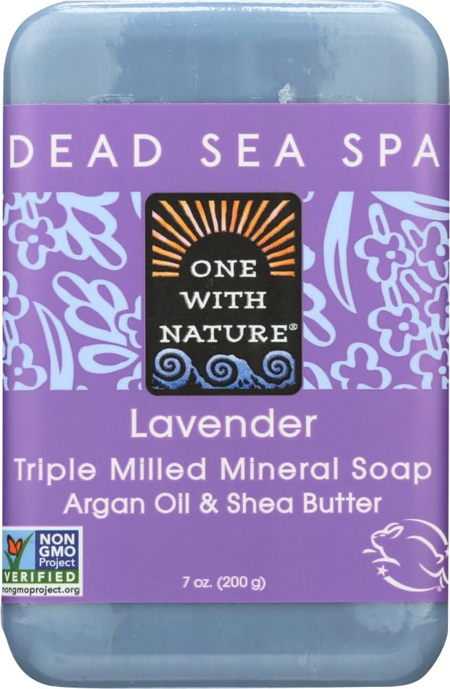 One With Nature Dead Sea Mineral Soap, Lavender, 7-Ounces (Pack of 6)