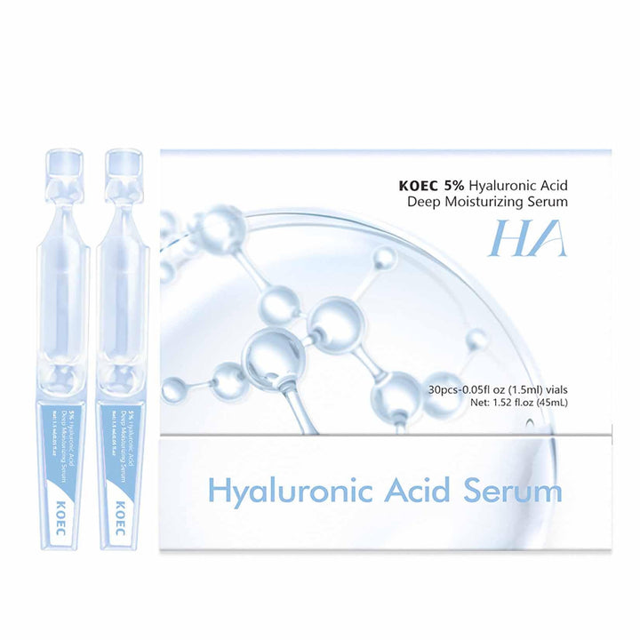 3% Hyaluronic Acid Serum, 30Pcs Hyaluronic Acid Tubes Ultra-Hydrating Vials, Ordinary Single-Use Hyaluronic Acid Tubes Vials, Nature Perfection Deep Hydration Moisturizing Face Skin Care